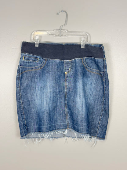 M - Thyme Frayed Denim Skirt