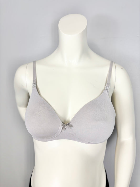 Size 34B/M - Unknown Brand Light Grey Nursing Bra