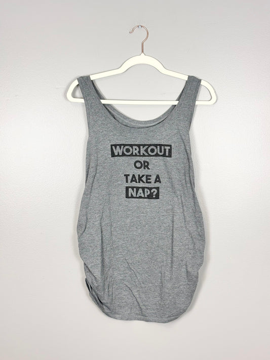 L - Motherhood “Workout or Take a Nap” Tank