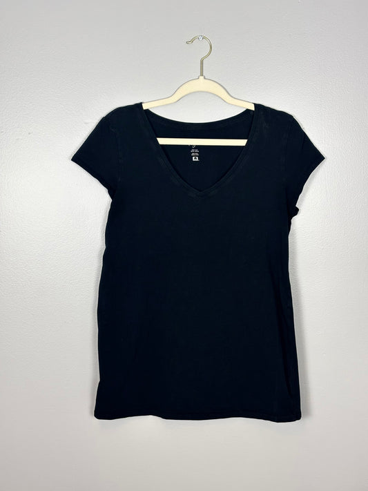 L - Thyme Basic Black Shirt