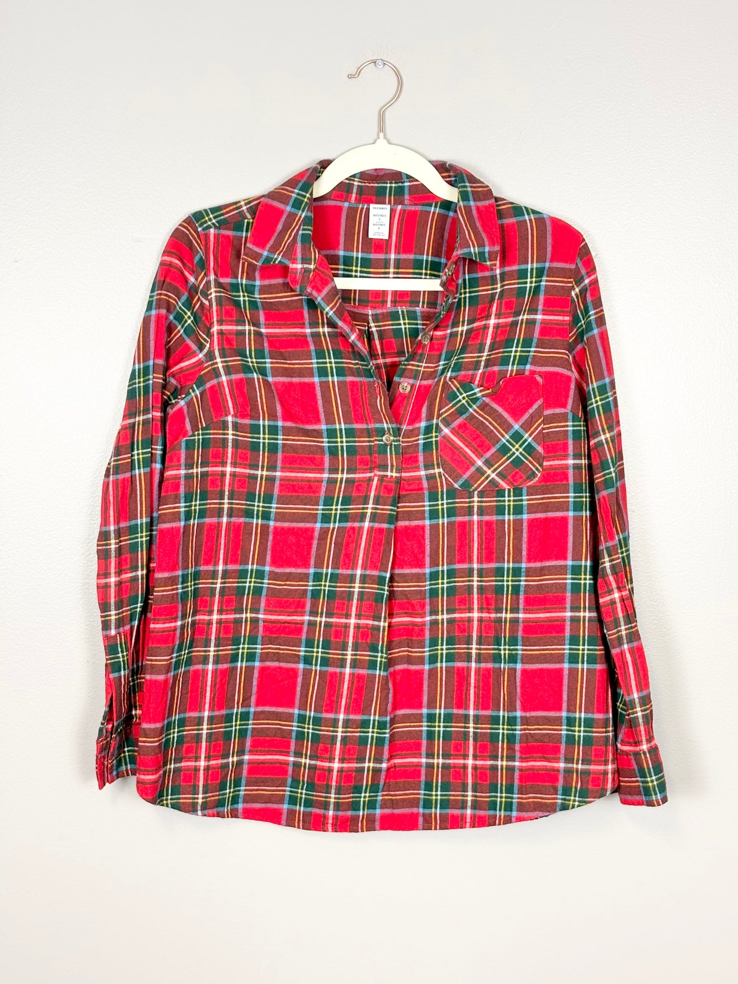 S - Old Navy Christmas Plaid Shirt