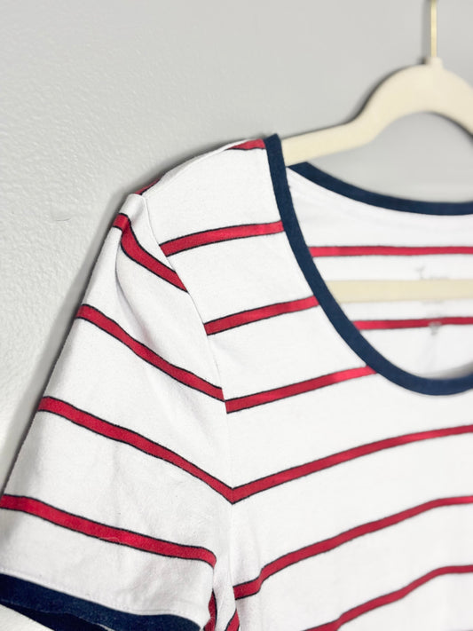 M - Thyme Red/White Stripe Shirt