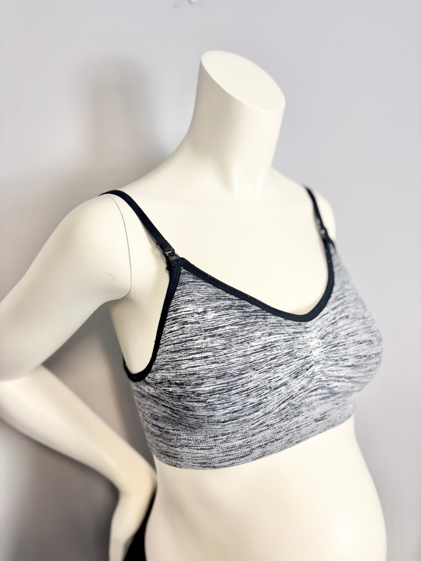 M - Motherhood Variegated Grey Nursing Bra