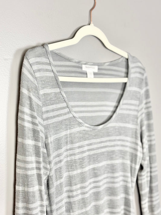 M - Motherhood Grey Stripe Sweater