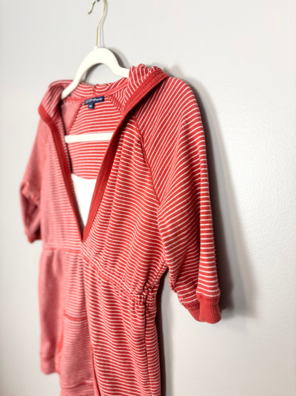 S - Thyme Red Stripe Hoodie