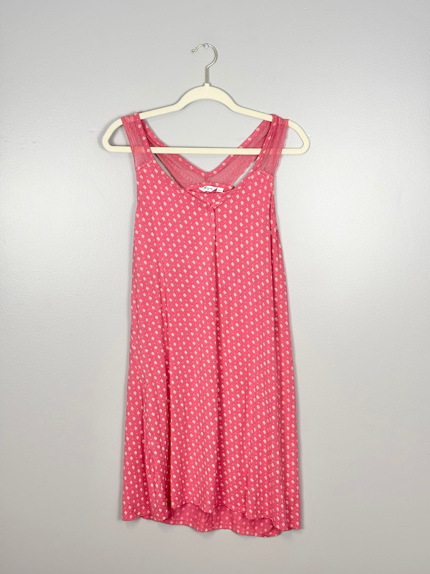 XS - Thyme Pink Diamonds Long Nursing Tank