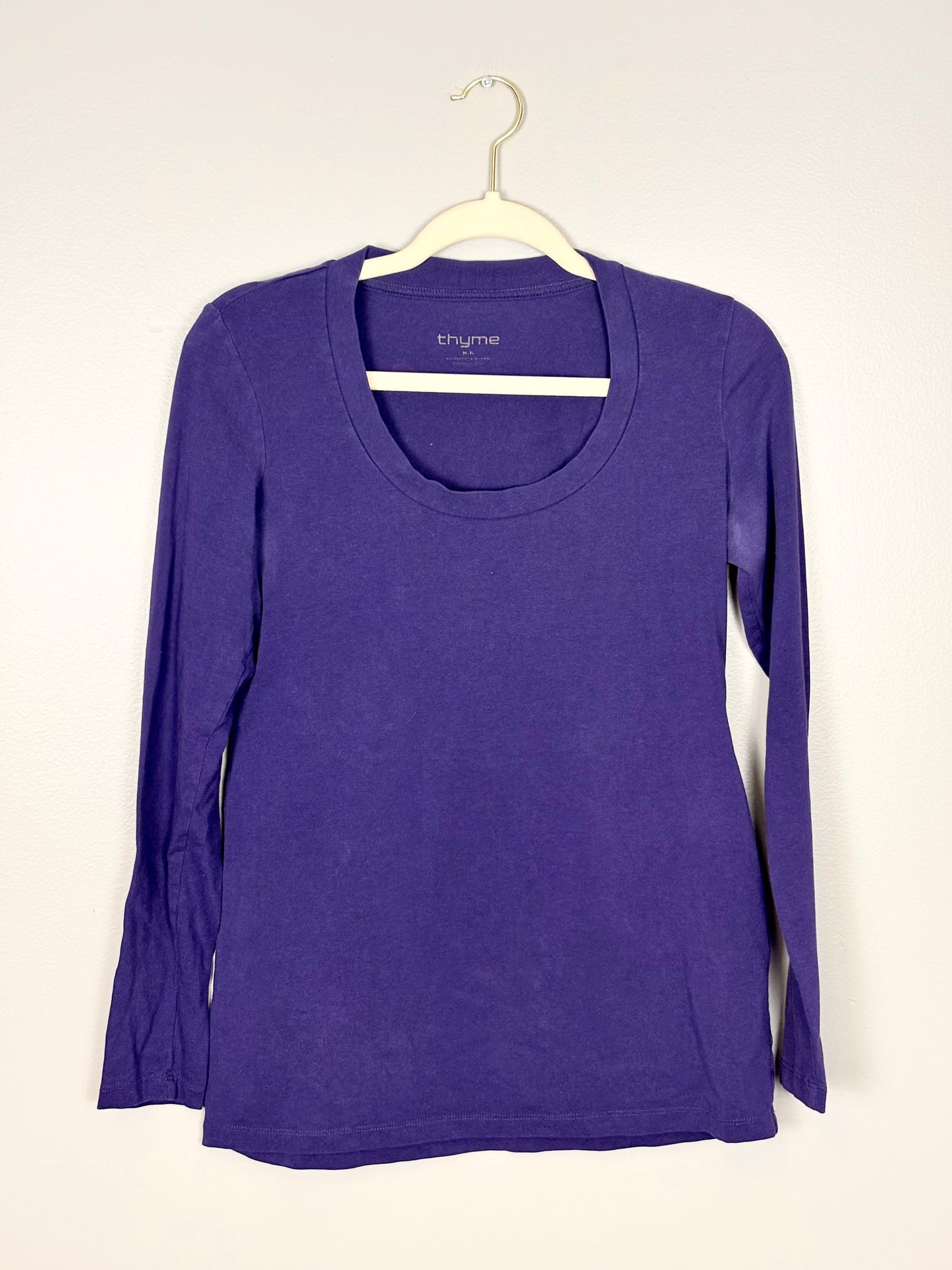 M -  Thyme Plum Long Sleeve Top