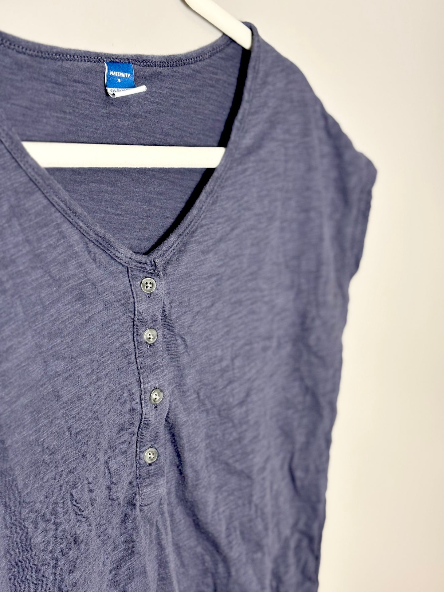 S - Smoky Blue Old Navy Loose Fit Maternity Tee