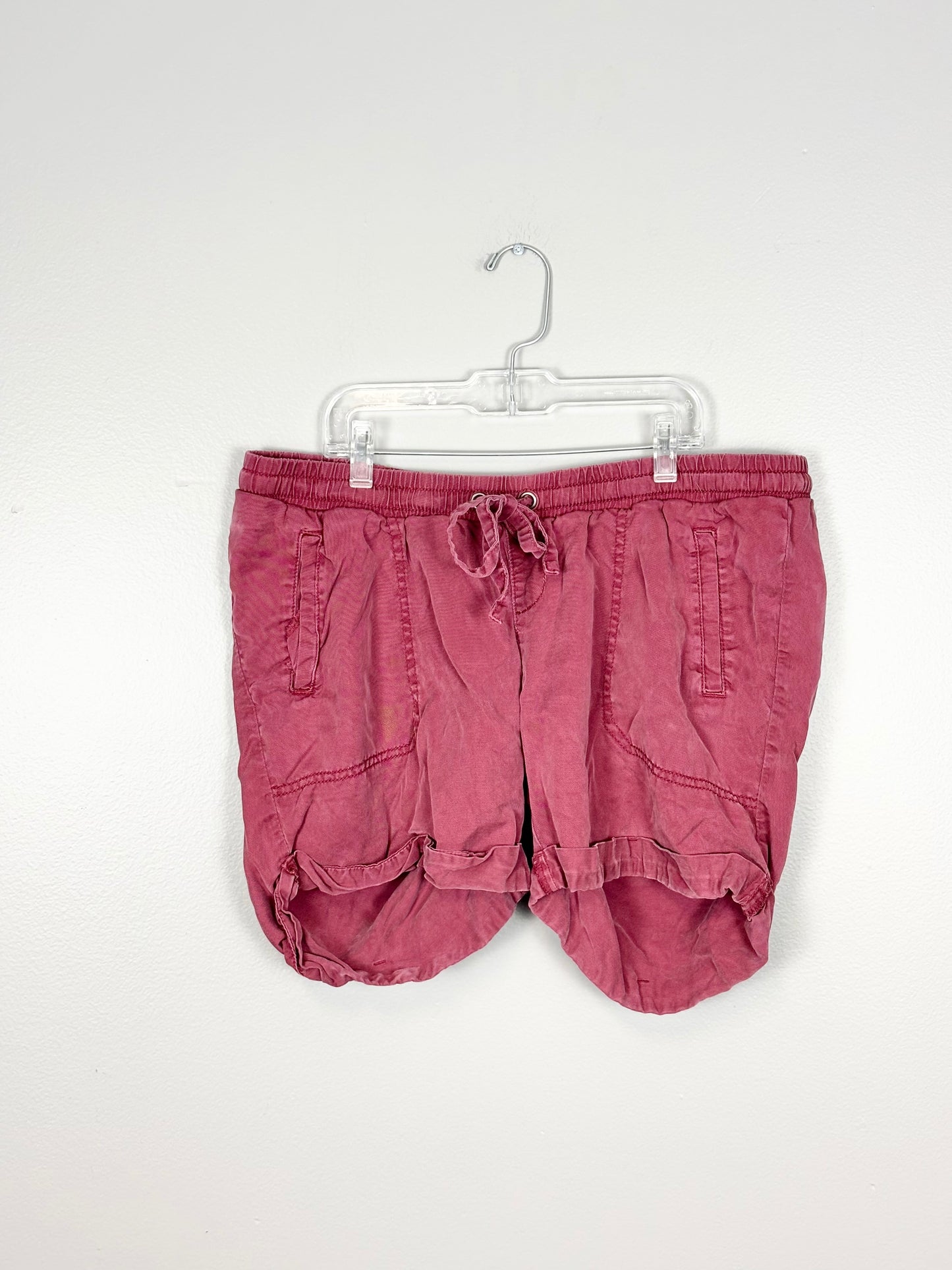 M - A Pea In The Pod Red Maternity Shorts