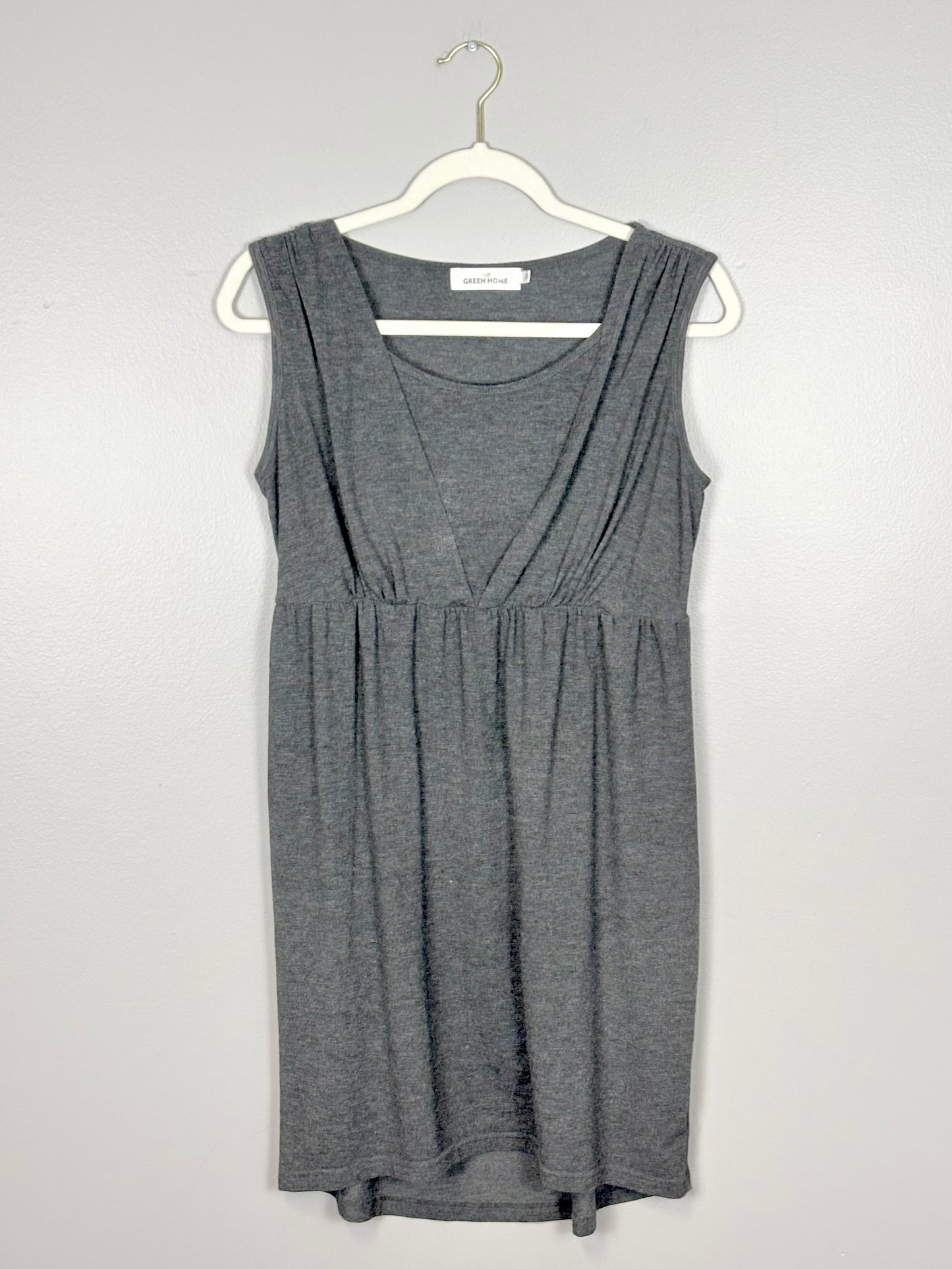 M - GreenHome Grey Nursing Dress