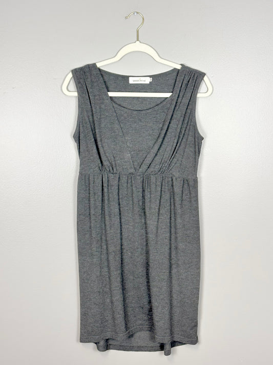 M - GreenHome Grey Nursing Dress