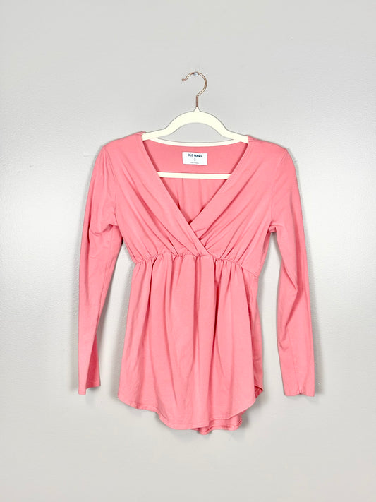 XS - Old Navy Pink Crossover Nursing Top