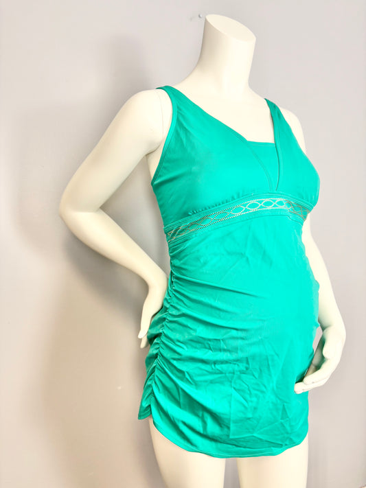 XL - Motherhood Green & Gold Swim Set