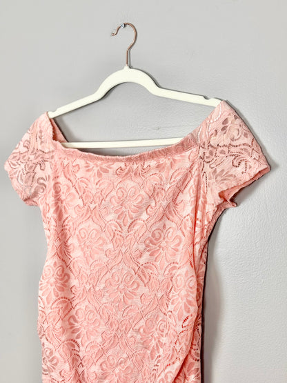 L - Pink Blush Off-Should Peach Dress