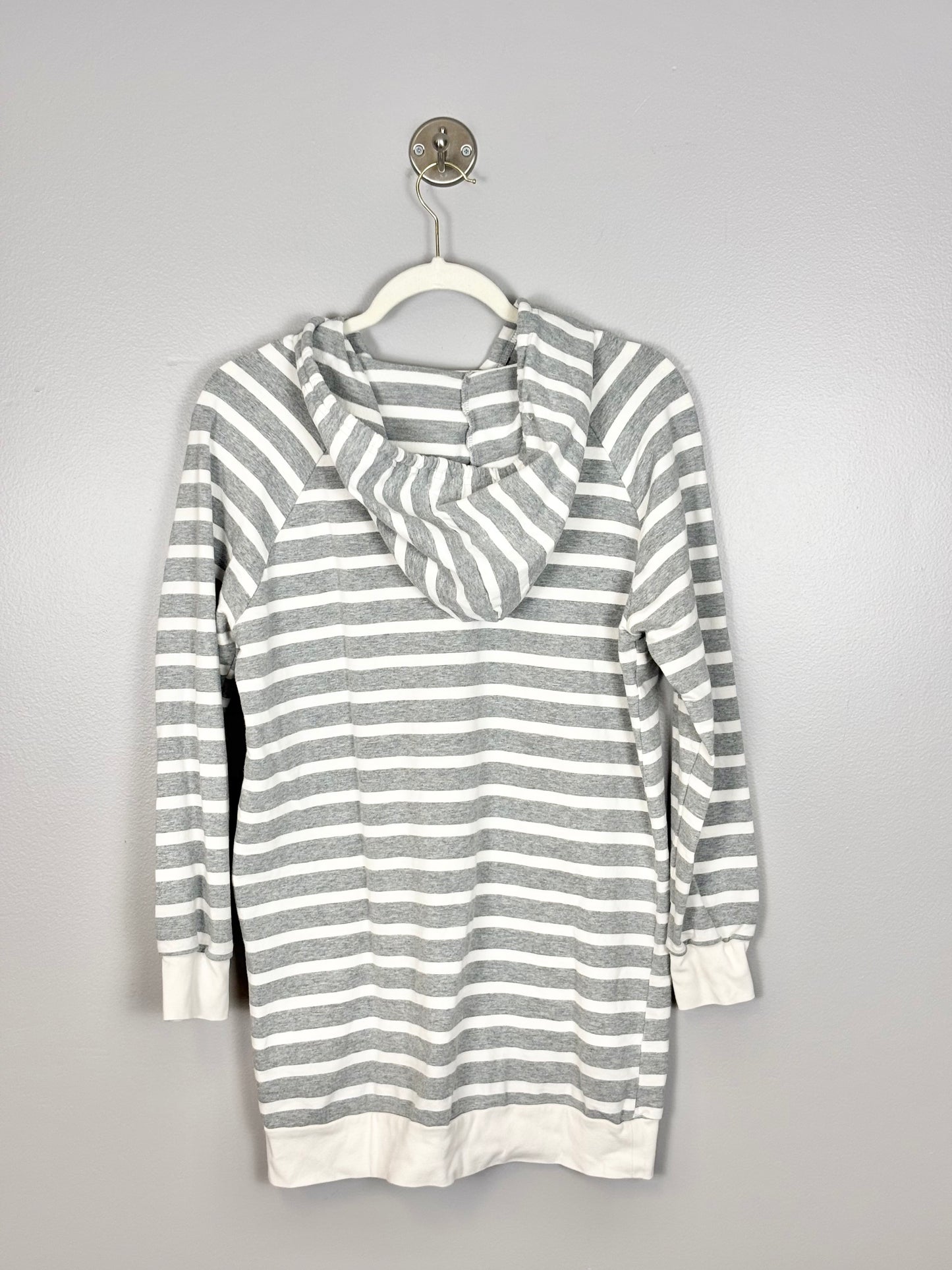 S - Ella Bella Grey Striped Maternity Sweater