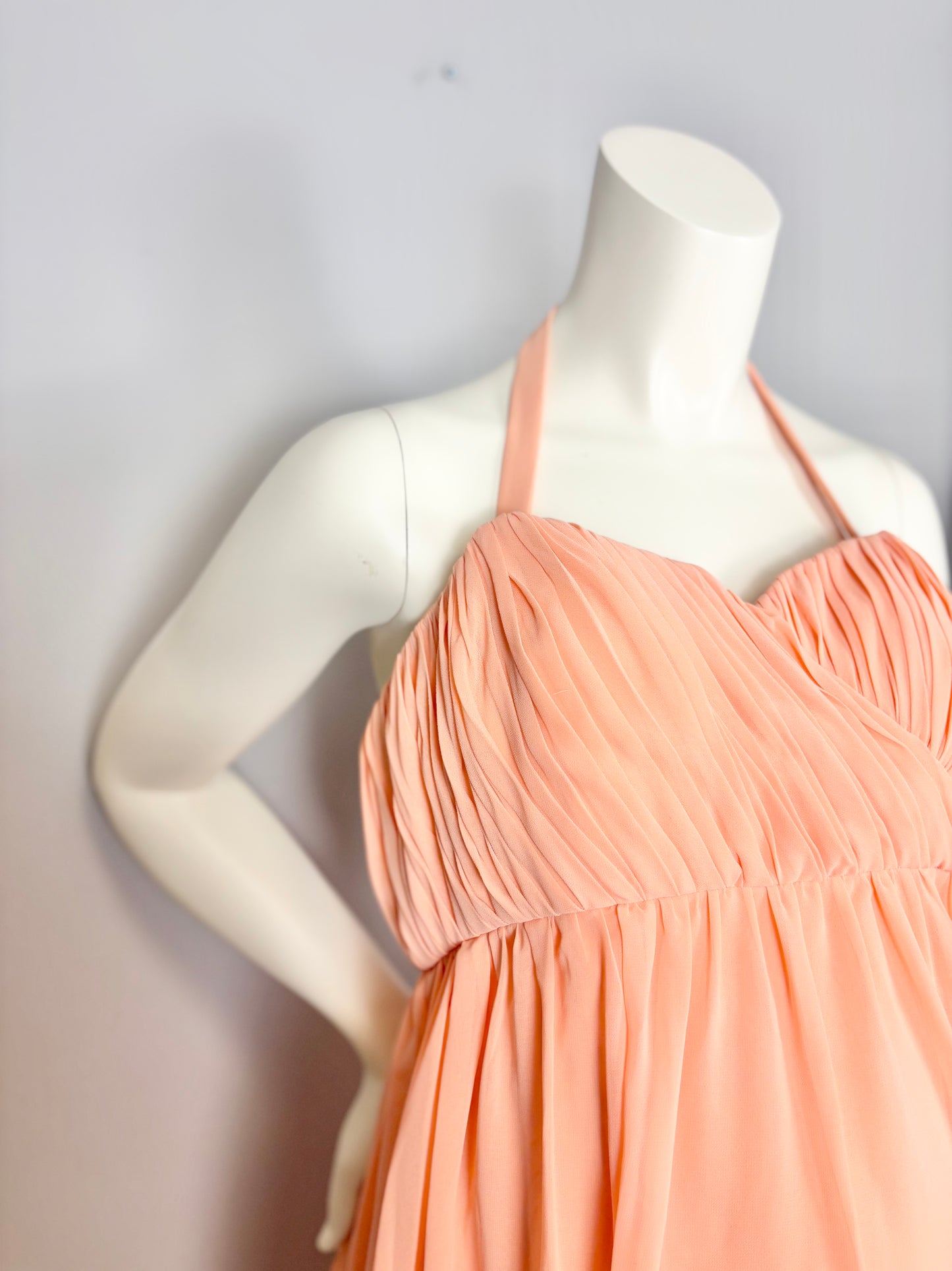 L - Donna Morgan Peach Event Dress