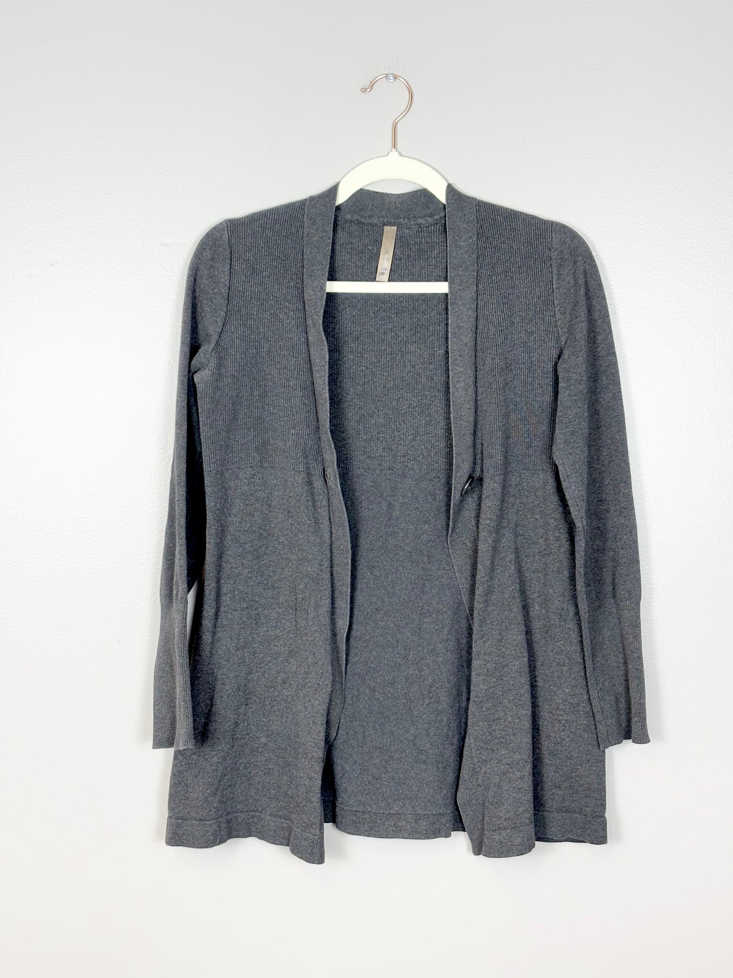 S - Thyme Dark Grey Cardigan