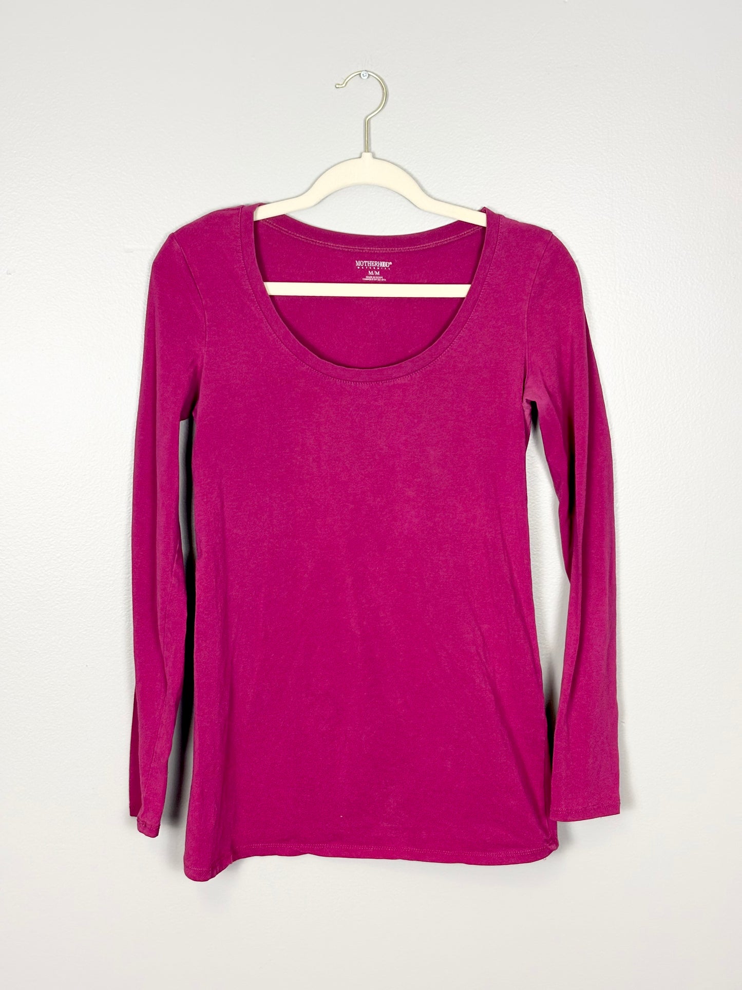 M - Motherhood Fuschia Long Sleeve Top