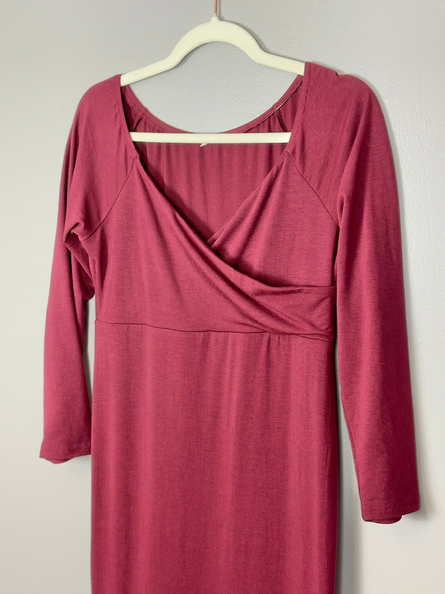 S - Unknown Brand Floor-Length Burgundy Dress