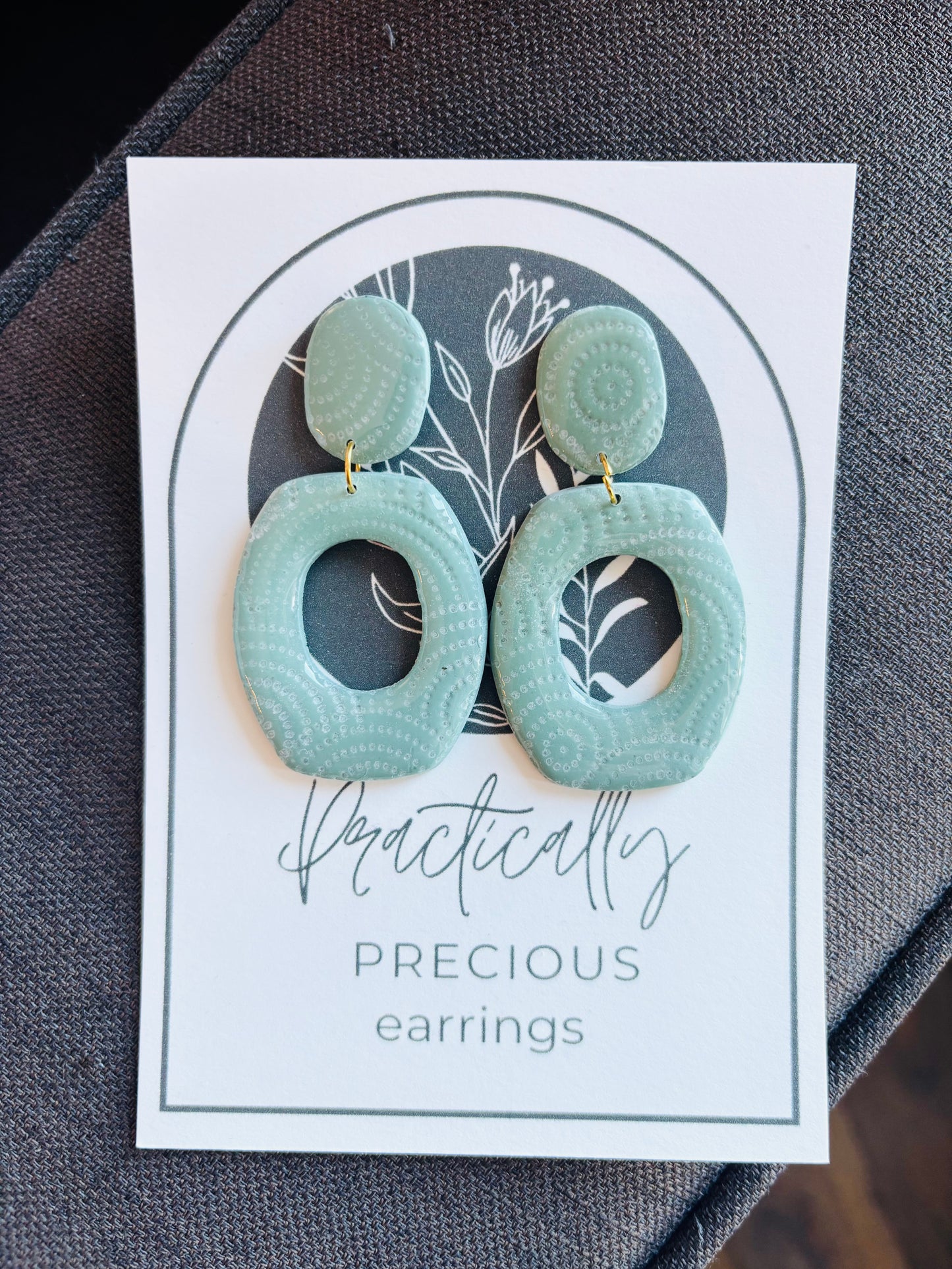 Practically Precious Earrings - Mint Hoop