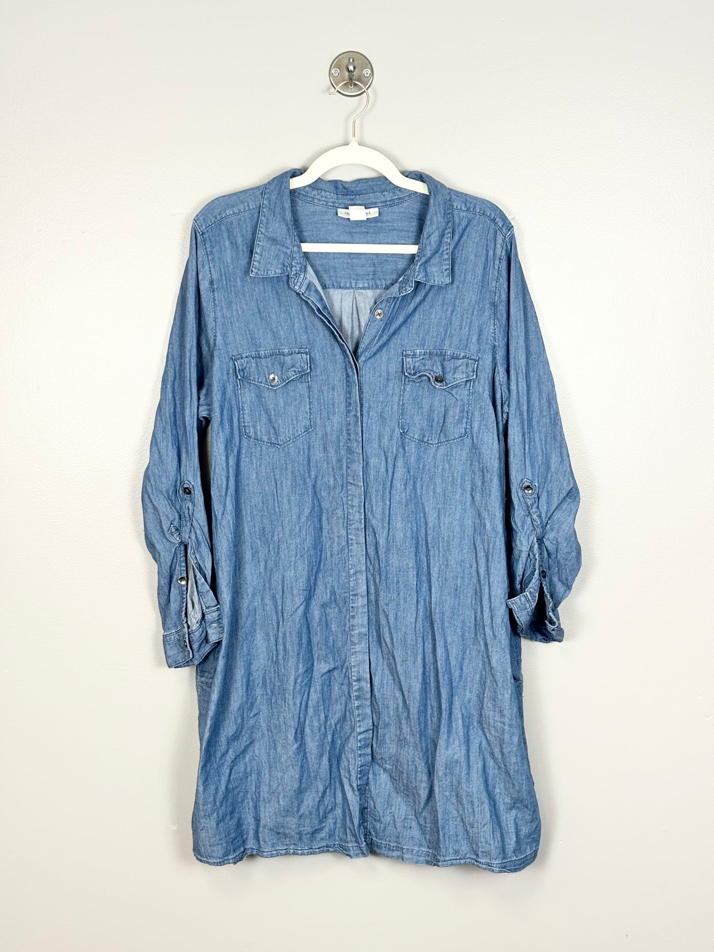 XL - Motherhood Long Denim Tunic