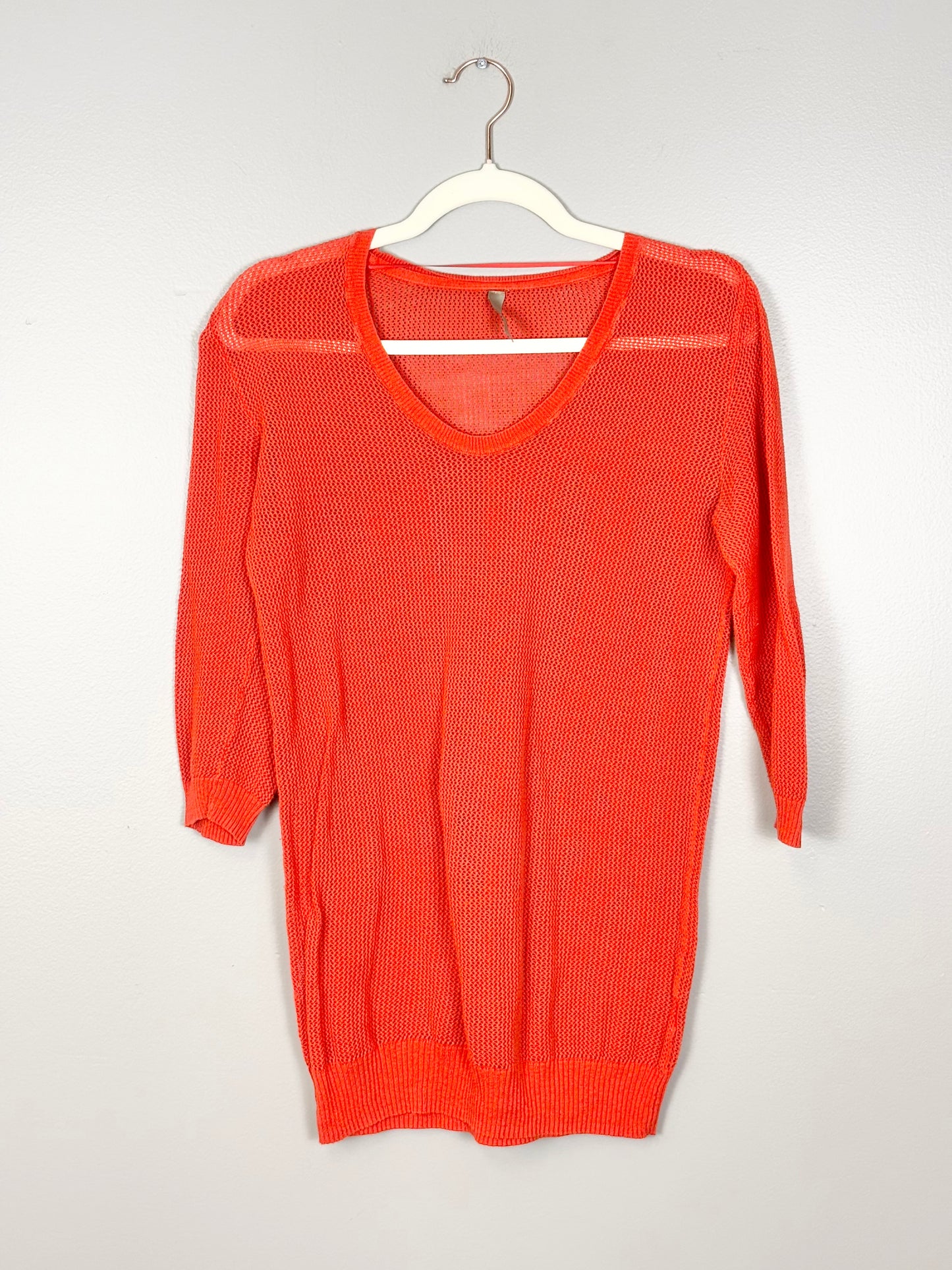 M - Thyme Burnt Orange Knit Sweater