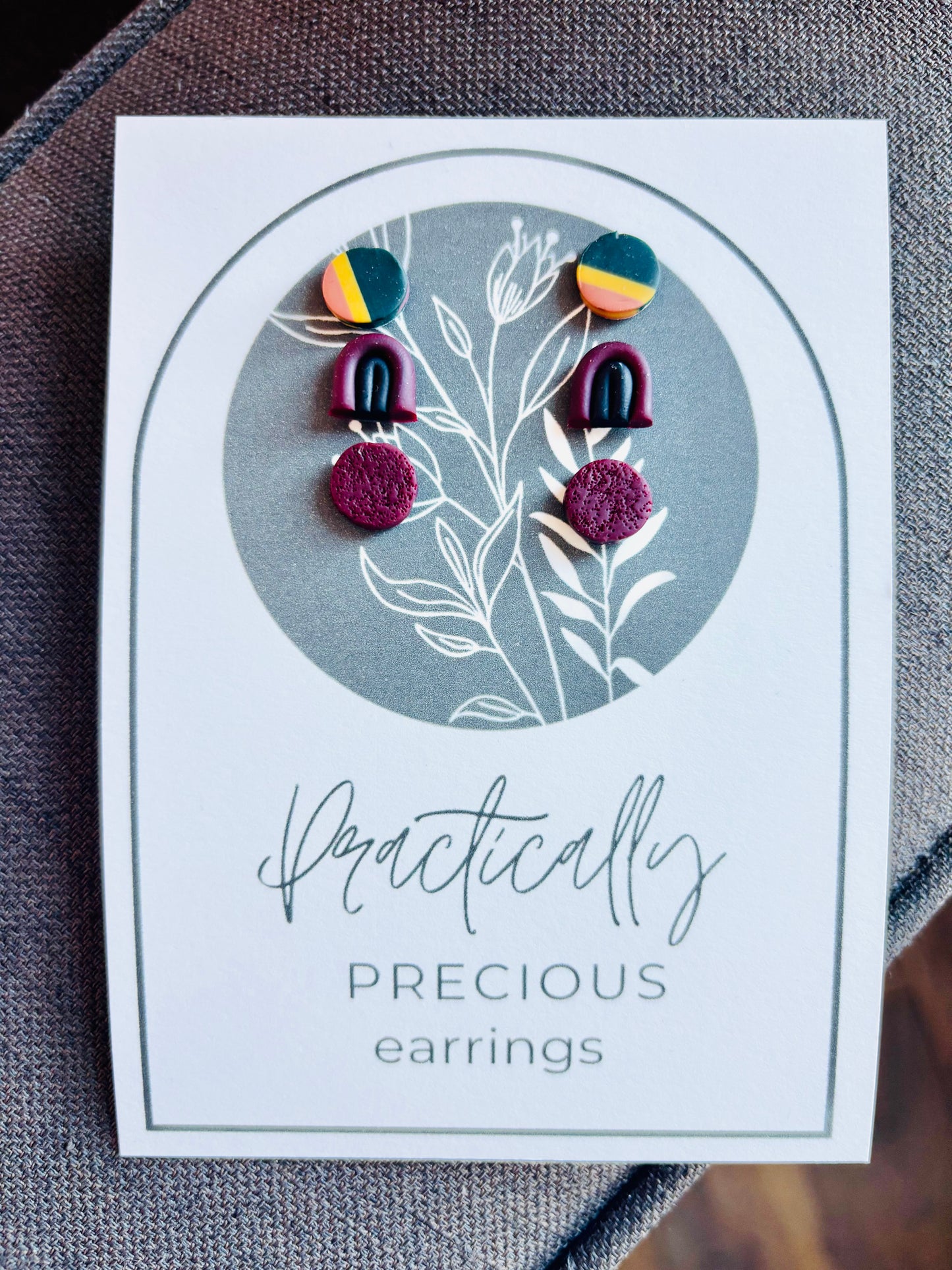 Practically Precious Earrings - Triple Studs