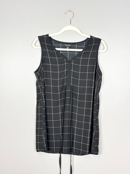 S - Stork & Babe Sleeveless Black Blouse