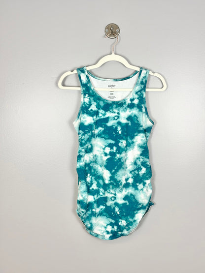 M - Paisley Sky Green Galaxy Tank