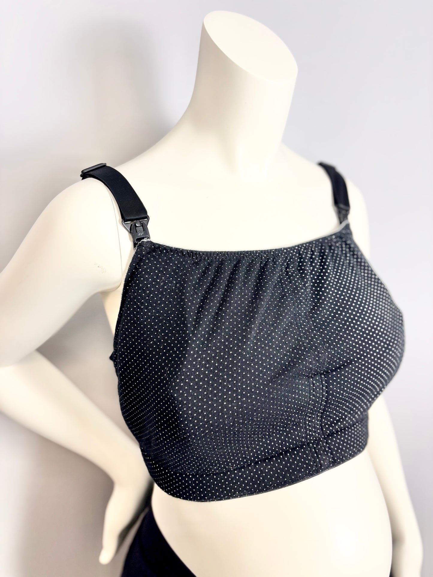 Size 34H/L - Royce Black Polka Dot Nursing Bra