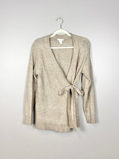 XS - H & M Oatmeal Wrap Sweater