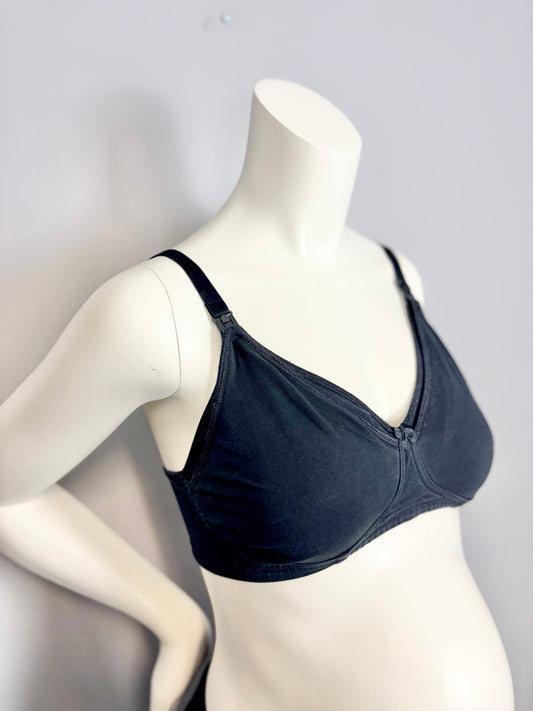 Size 38D/XL - Thyme Black Nursing Bralette