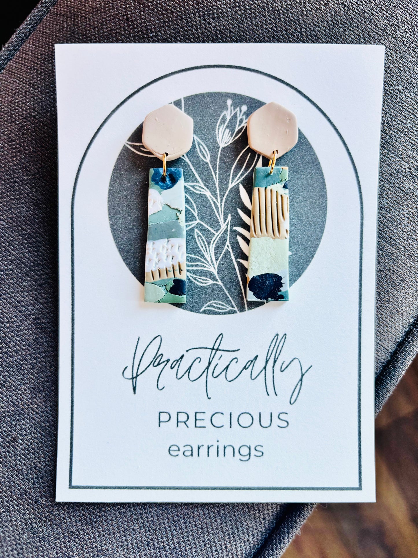 Practically Precious Earrings - Green Rectangles