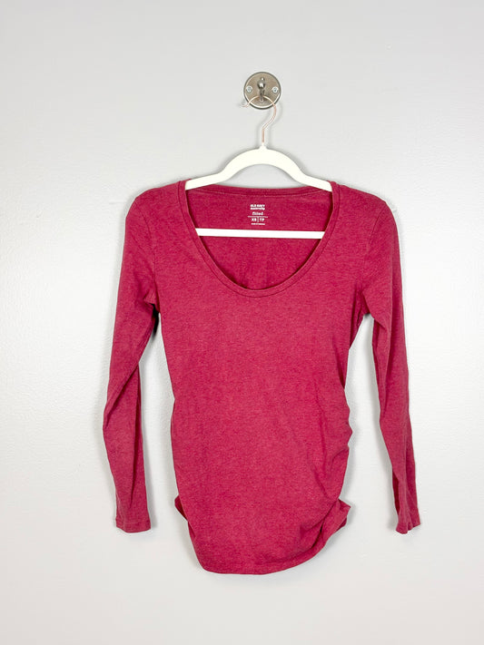 XS - Old Navy Cranberry Shirred Side Top