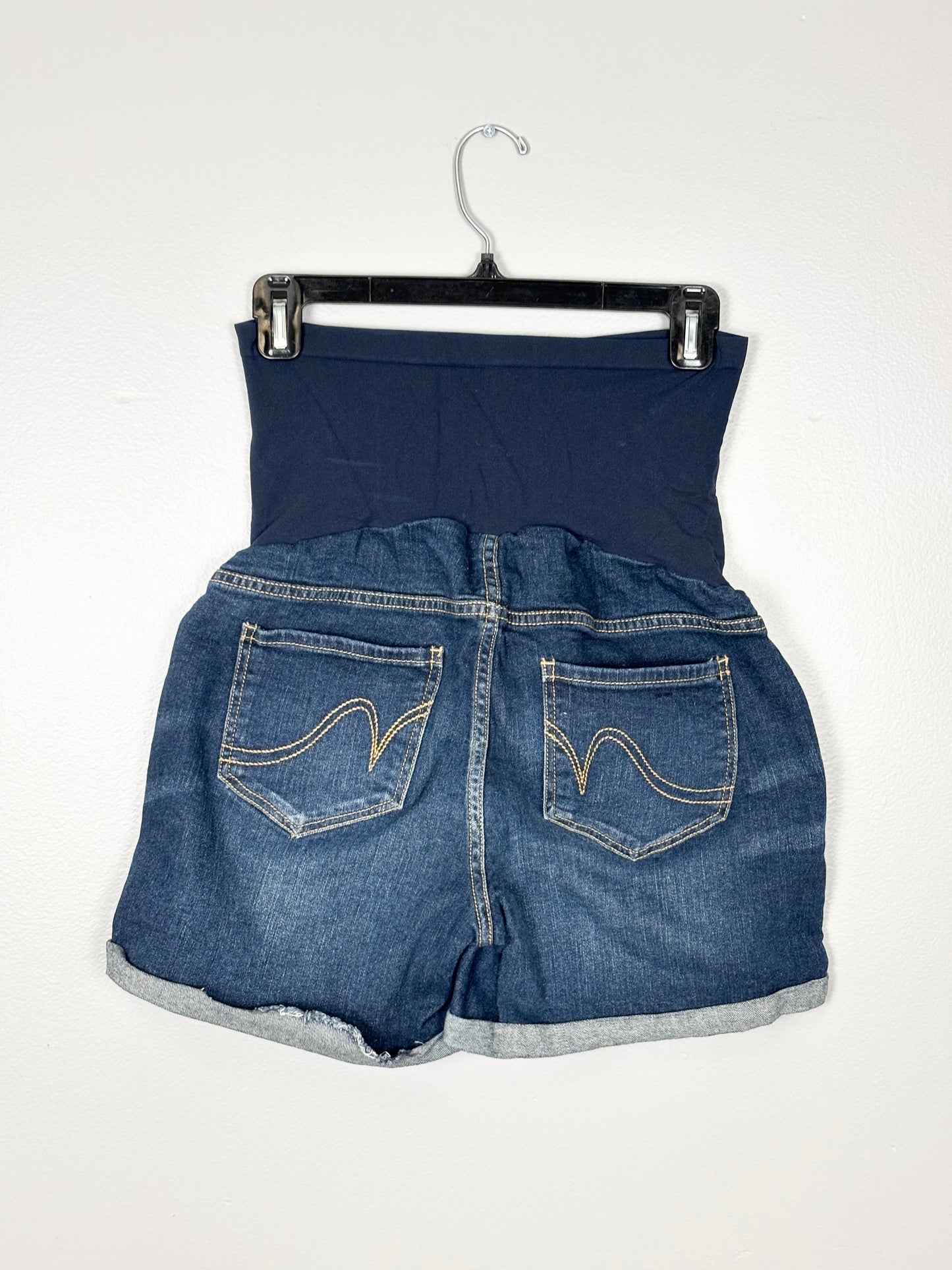 M - Indigo Blue Maternity Shorts