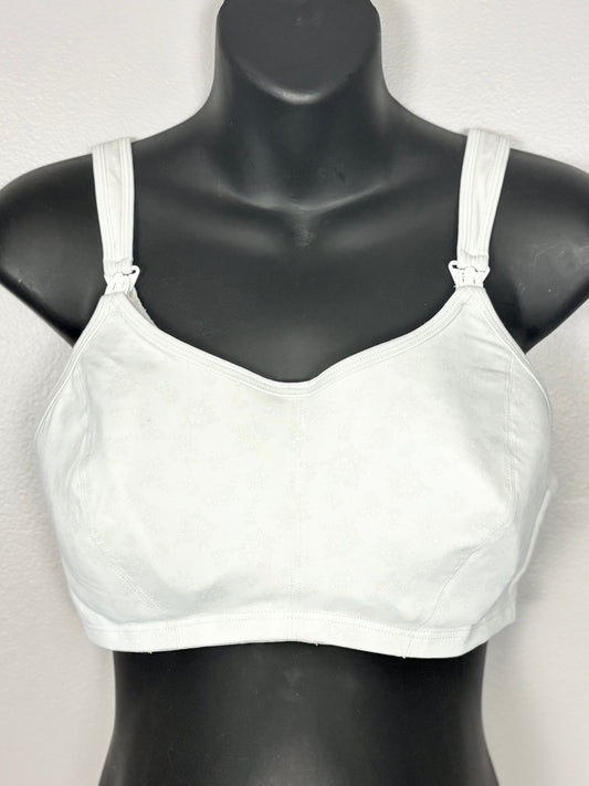 Size 14/XL - Cadenshae White Nursing Bra