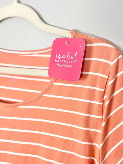 XXL - Ingrid & Isabel Peach Stripe Bodycon Dress