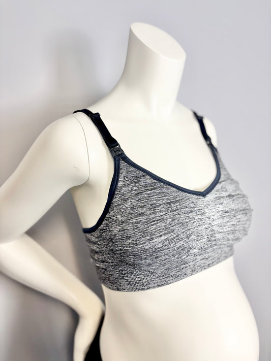 M - Bravado Grey & Black Nursing Bra