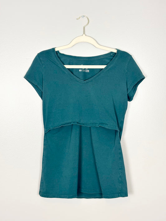 M - Thyme Forest Green Nursing Shirt