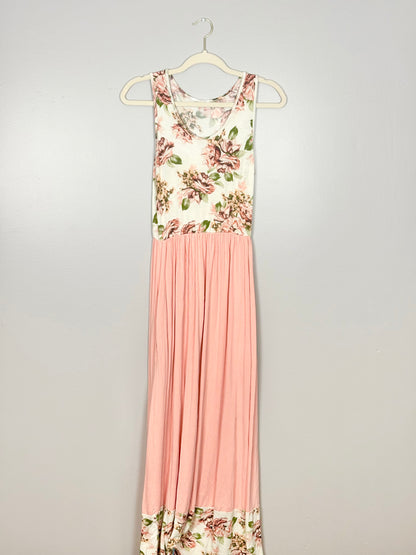 S - Bombom Floral Contrast Maxi Dress