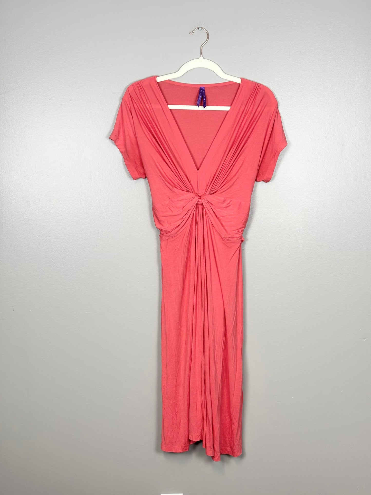 Size 8/M - Seraphine Tie-Front Coral Dress