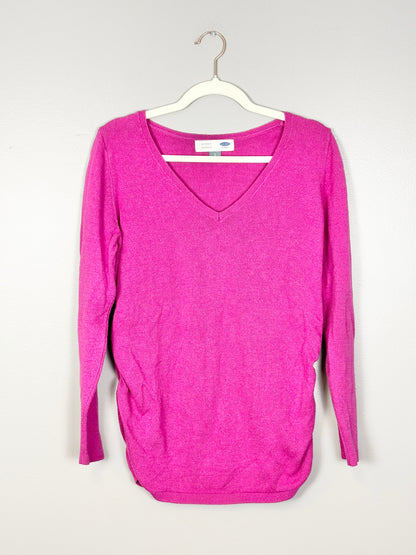 L - Old Navy Pink V-Neck Sweater