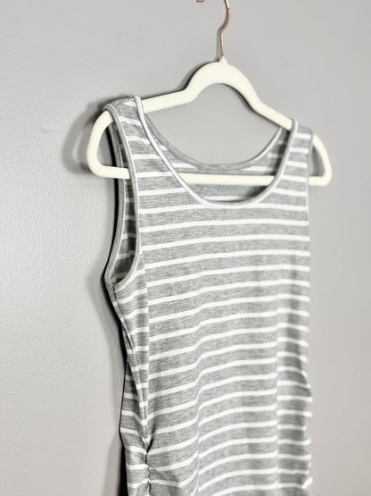 S/M- Unknown Brand Grey Stripe Bodycon Dress