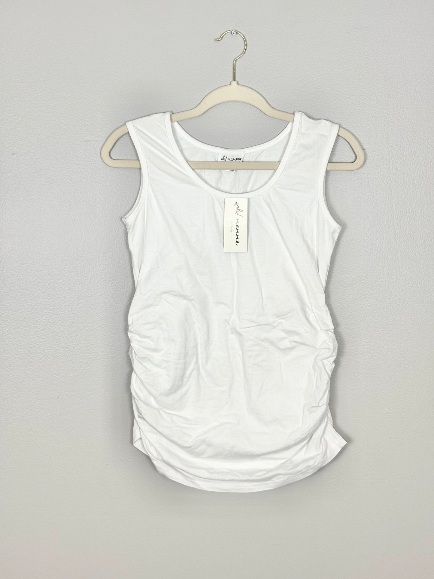 M - Oh! Mama White Tank (NEW)