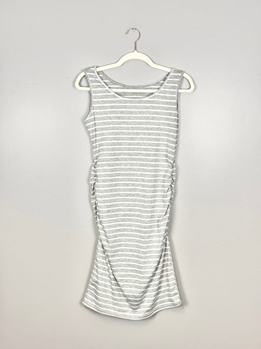 S/M- Unknown Brand Grey Stripe Bodycon Dress