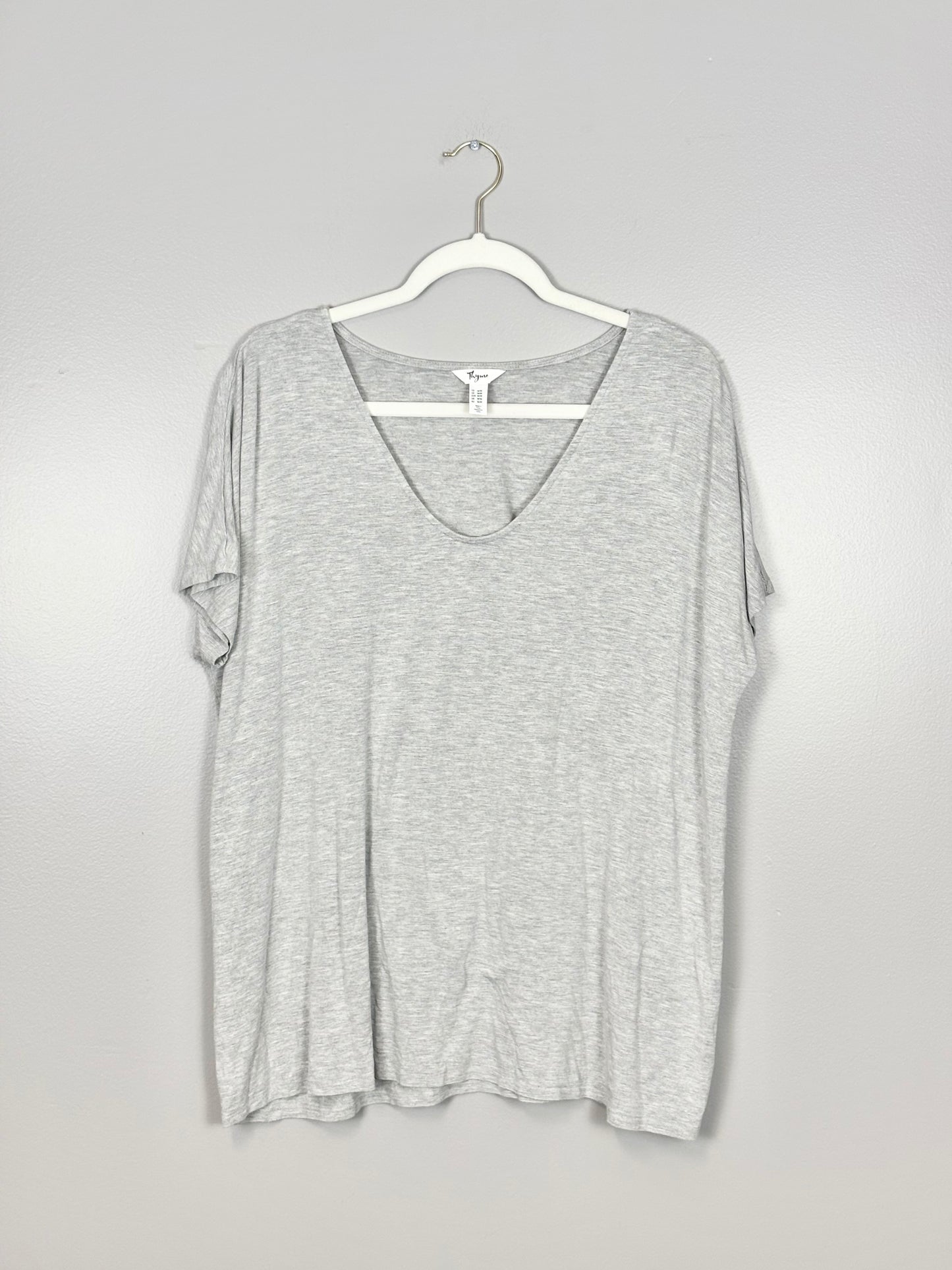 M - Thyme Light Grey Maternity Shirt