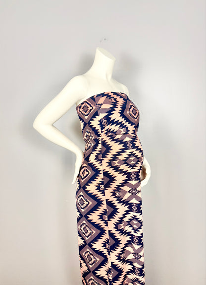 M - Pink Blush Aztec Tube Dress