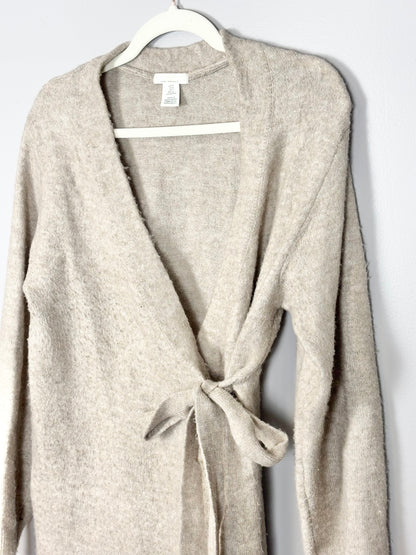 XS - H & M Oatmeal Wrap Sweater