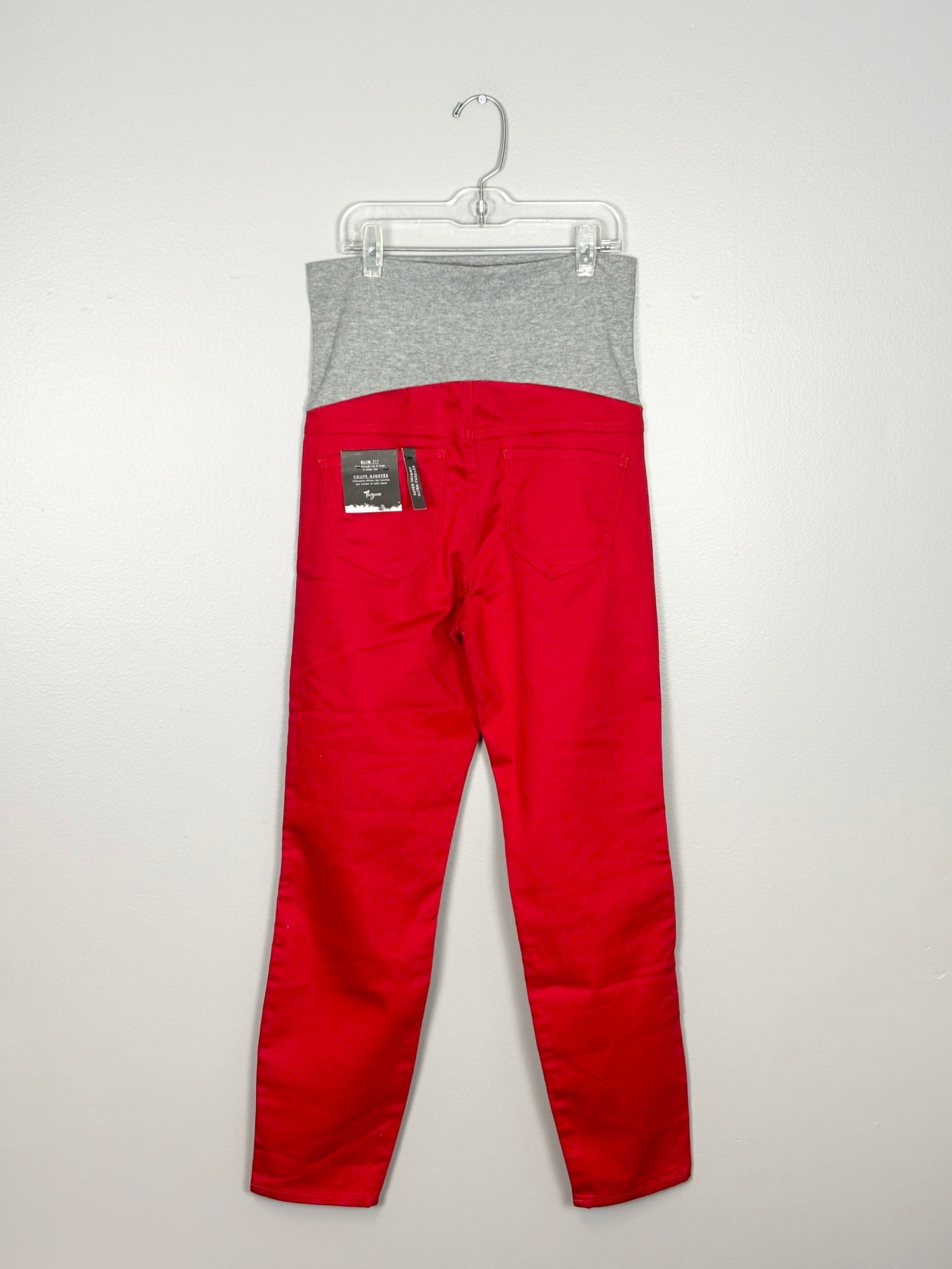 XS - Thyme Red Skinny Jean