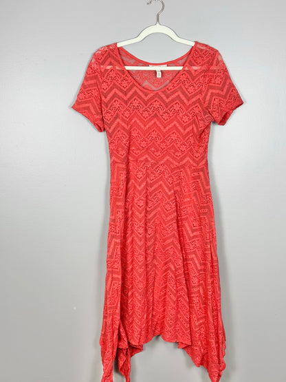 L - Jessica Simpson Burnt Orange Lace Dress